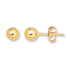 9ct Yellow Gold 4mm Flat Studs #24856