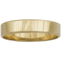 9ct Yellow Gold Classic Flat Radius Edge Flat Fit Wedding Ring #20368
