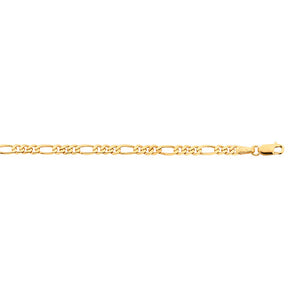 9ct Yellow Gold 46cm 3:1 Figaro Chain 80 Gauge #