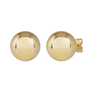9ct Yellow Gold Full Ball Stud Earrings #20006