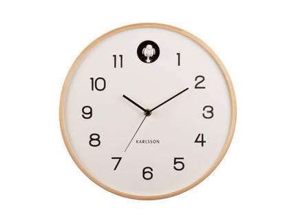Karlsson Natural Cuckoo White Wall Clock  #25248