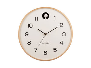 Karlsson Natural Cuckoo White Wall Clock  #25248