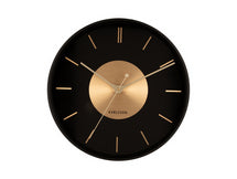 Karlsson Gold Disc Black Wall Clock #24122