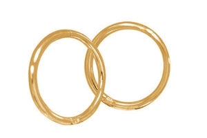 9ct Yellow Gold 9mm Sleeper Earrings #24758