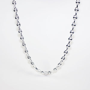 Sterling Silver Puffed Mariner Anchor Chain Bracelet 19cm #24829