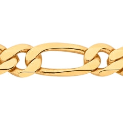 9ct Yellow Gold 46cm 3:1 Figaro Chain 80 Gauge #