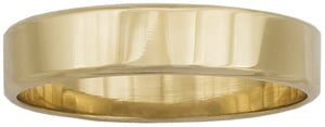 9ct Yellow Gold Flat Radius Edge Flat Fit Wedding Band #23959