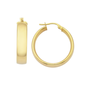 9ct Yellow Gold 6mm Comfort Tube Earrings #23383
