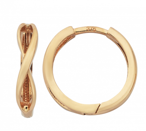 9ct Yellow Gold Infinity Earrings #24118