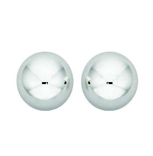 Sterling Silver 8mm Stud Dome Earrings #24543