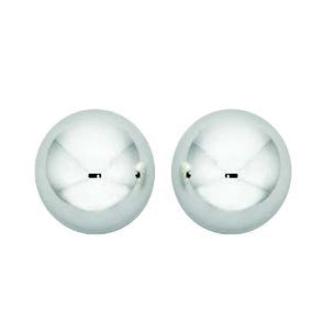 Sterling Silver 8mm Stud Dome Earrings #24543