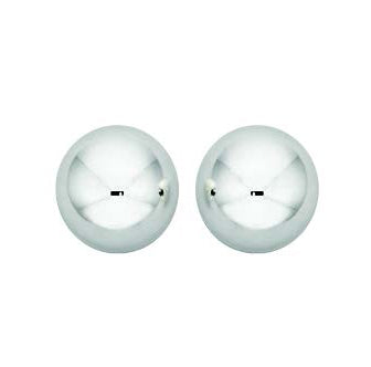 Sterling Silver 10MM Stud Dome Earrings #