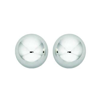 Sterling Silver 10MM Stud Dome Earrings #24544