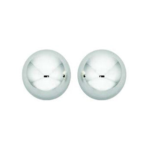 Sterling Silver 10MM Stud Dome Earrings #24544