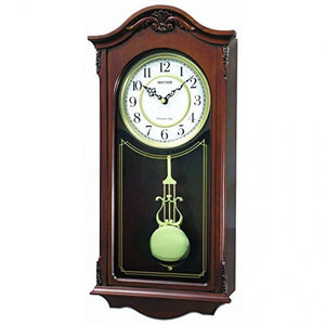 Rhythm Pendulum Wooden Chiming Wall Clock #23526