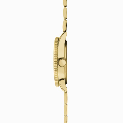 Sekonda Ocean Men’s Watch | Gold Alloy Case & Stainless Steel Bracelet with Black Dial #24745