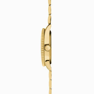 Sekonda Ocean Men’s Watch | Gold Alloy Case & Stainless Steel Bracelet with Black Dial #24745