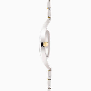 Sekonda Ladies Cocktail Silver Case/Two Tone Bracelet with Champagne Dial Watch #24563