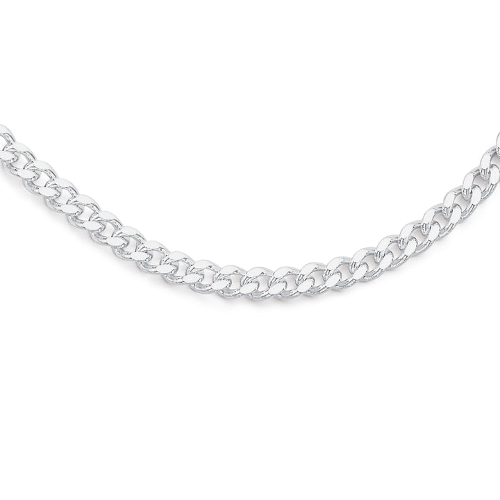 Sterling Silver Diamond Cut Curb Chain 50cm #24869