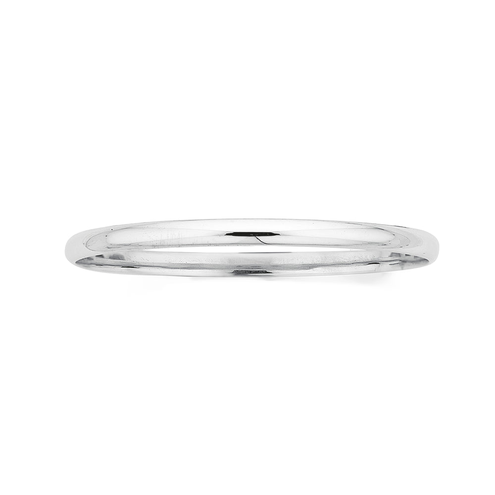 Sterling Silver Half Round Bangle #24405