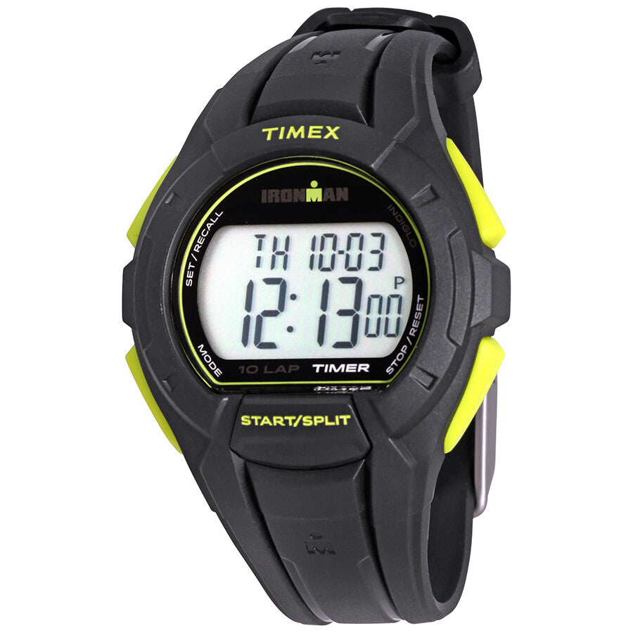 Timex IM Essentials 10 lap Full Bk/Lime Watch #
