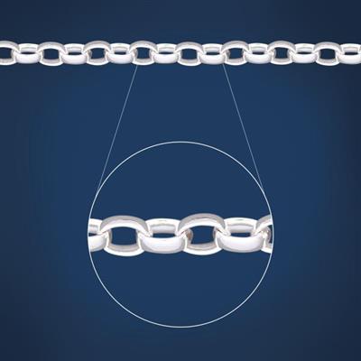Sterling Silver Oval Belcher Heavy Weight Bracelet #21843