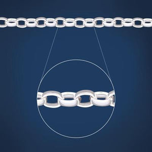Sterling Silver Oval Belcher Heavy Weight Bracelet #21843
