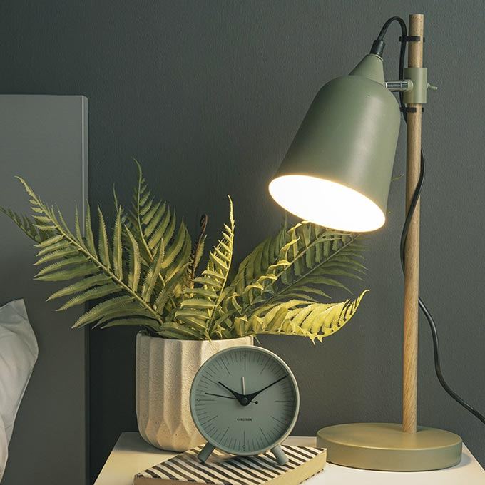 Karlsson Index Alarm Clock With Light - Green #