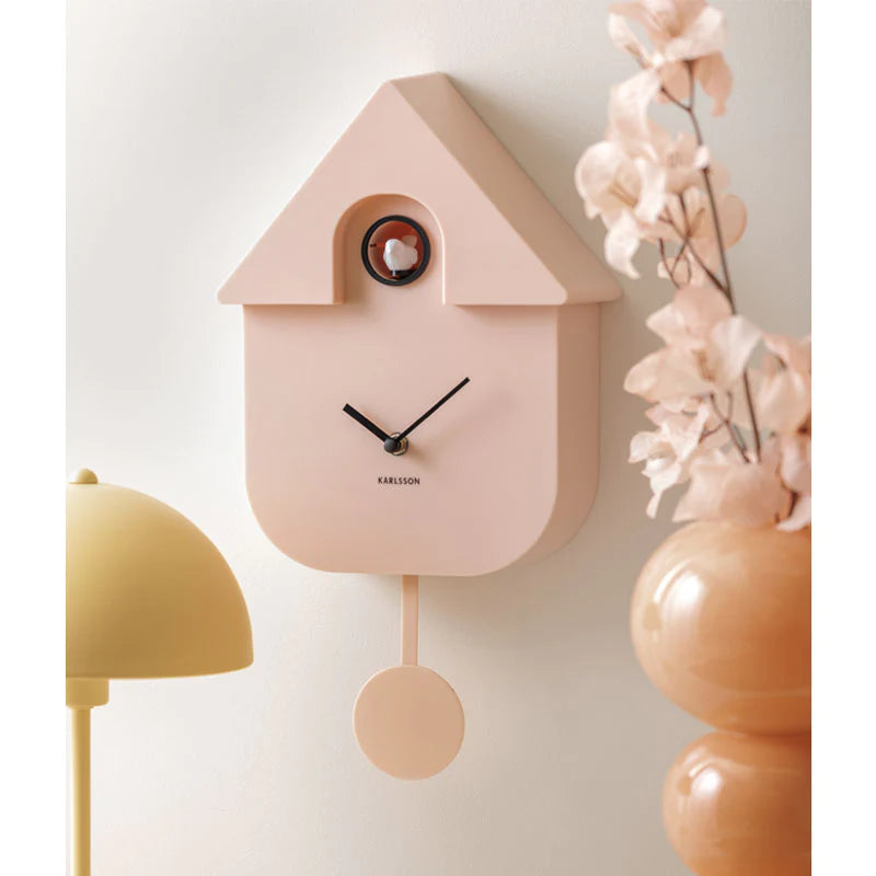 Karlsson Modern Cuckoo Clock Light Pink #24682