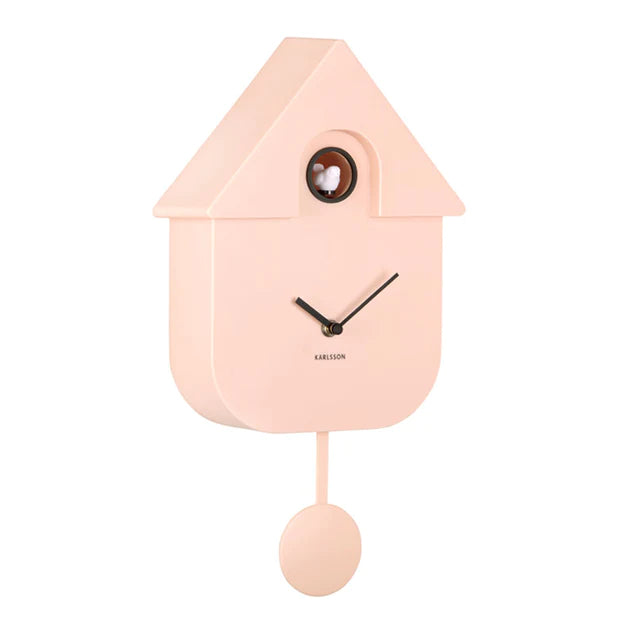 Karlsson Modern Cuckoo Clock Light Pink #25375