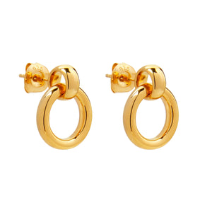 Najo Roma Stud Earrings Gold Plated #