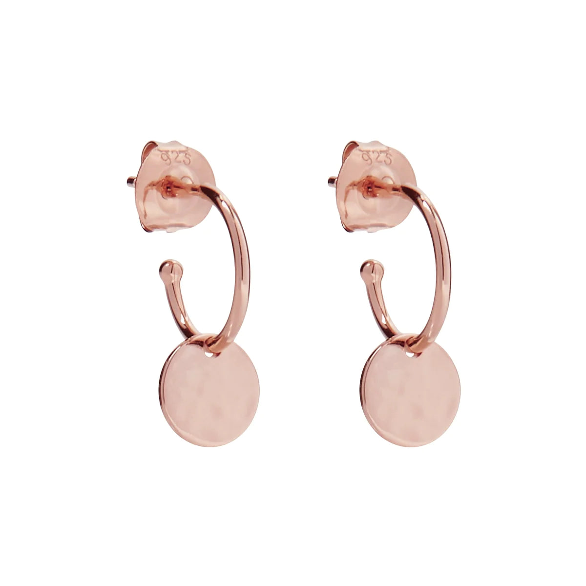 Najo Tigger Disc Earring Rose Gold Plated #23086