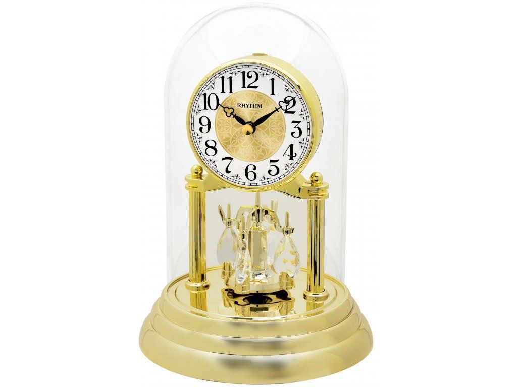 Rhythm CRG120NR18 Dome Glass Rotating Pendulum Anniversary Clock #25089