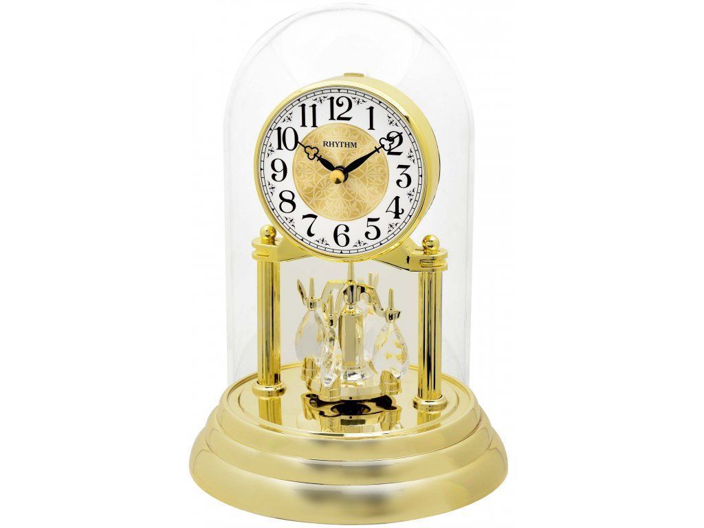 Rhythm Dome Glass Rotating Pendulum Anniversary Clock #