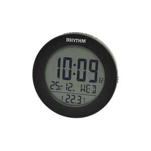 Rhythm LCT103NR02 Digital Alarm Clock Black #25296