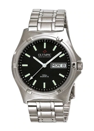 Olympic Gent's Black Index Bracelet Watch #24440