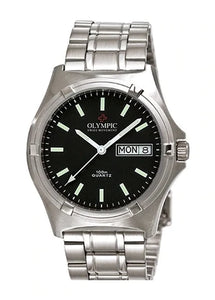 Olympic Gent's Black Index Bracelet Watch #24440
