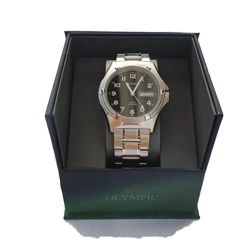 Olympic Gent's Black Index Bracelet Watch #24440