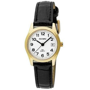Olympic Ladies Leather Classic Date Watch #