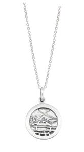 Sterling Silver 18mm St Christopher Pendant #