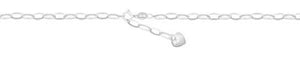 Sterling Silver Oval Belch Anklet with Ball Drop #24463/24464