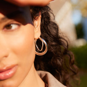 Najo Strudel Hoop Rose Gold Plated #