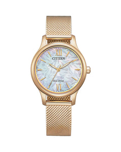 Citizen Ladies Eco-Drive Stainless Steel Mother of Pearl Watch #
