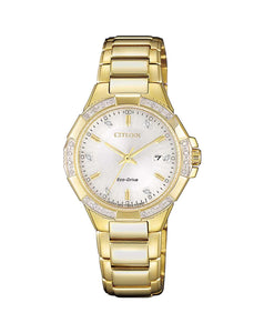 Citizen Ladies Eco-Drive Mother of Pearl Diamond Watch #23599