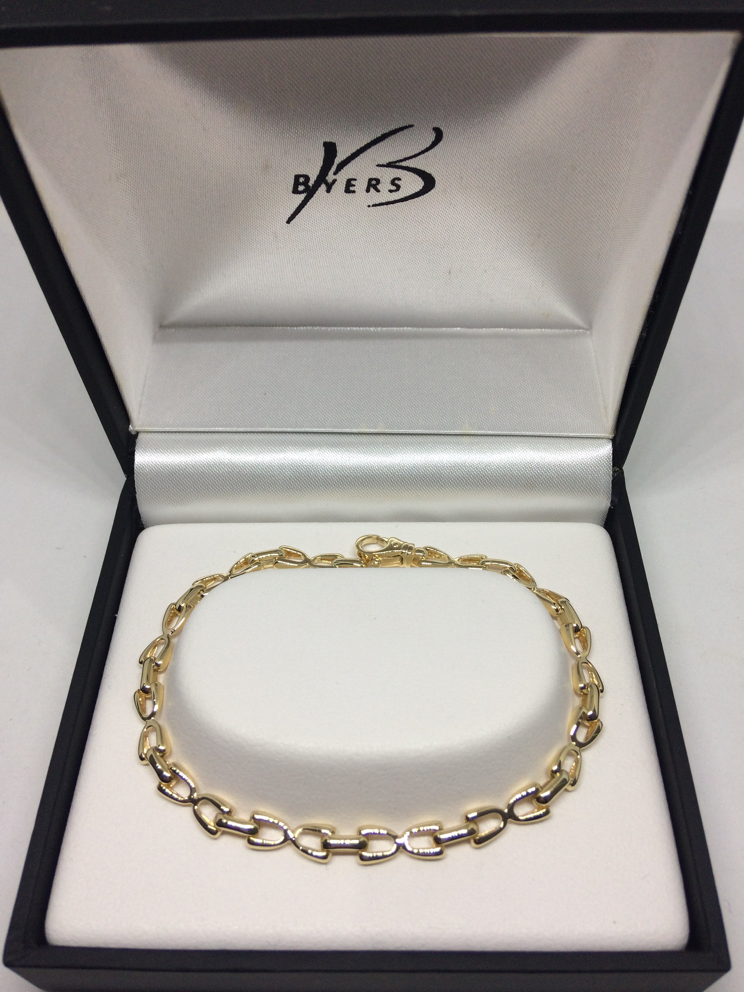 9ct Yellow Gold Solid Small Stirrup Bracelet #21567