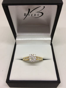 9ct Yellow Gold Multi Stone Diamond Engagement Ring TDW: .50 carats #19870