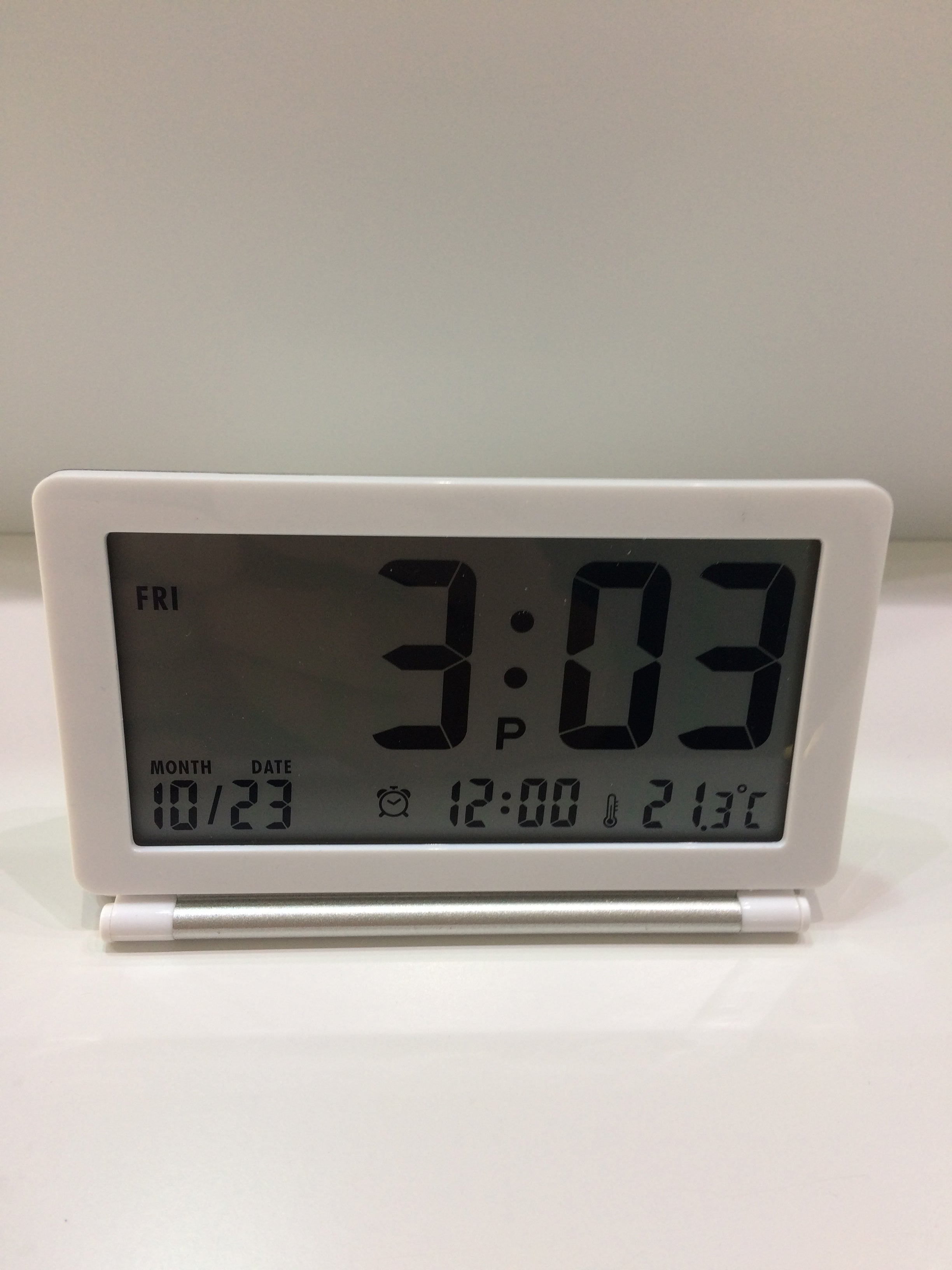 Rhythm Digital Alarm Month, Date .Temperature Travel Clock #
