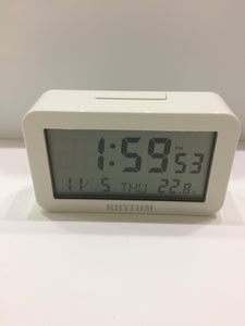 Rhythm Digital Alarm Clock Month,Day,Date,Temperature  #