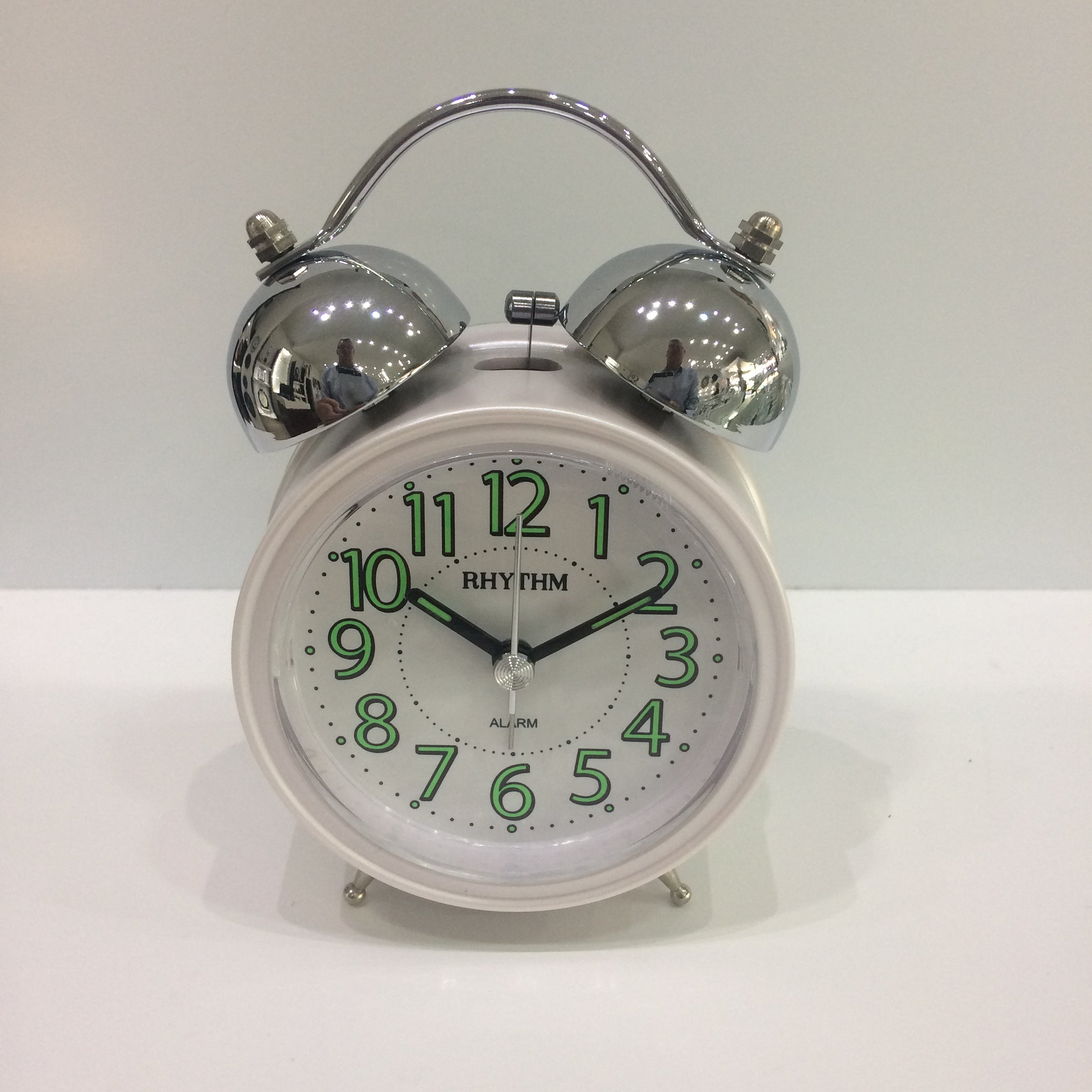 Rhythm Alarm Clock White #