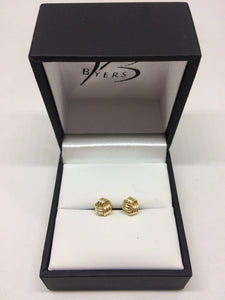 9ct Yellow Gold Knot Stud Earrings #